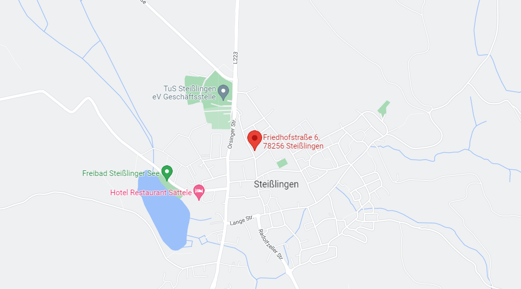 Lageplan Praxis in Steißlingen